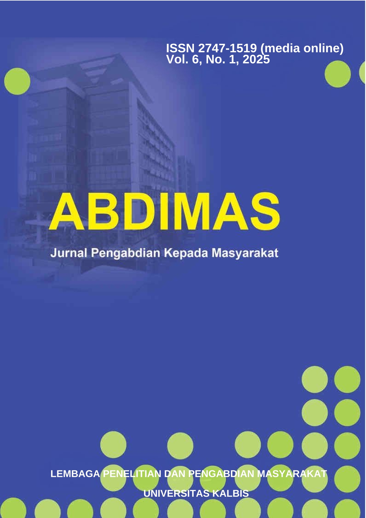 					View Vol. 6 No. 1 (2025): ABDIMAS JURNAL PENGABDIAN KEPADA MASYARAKAT
				